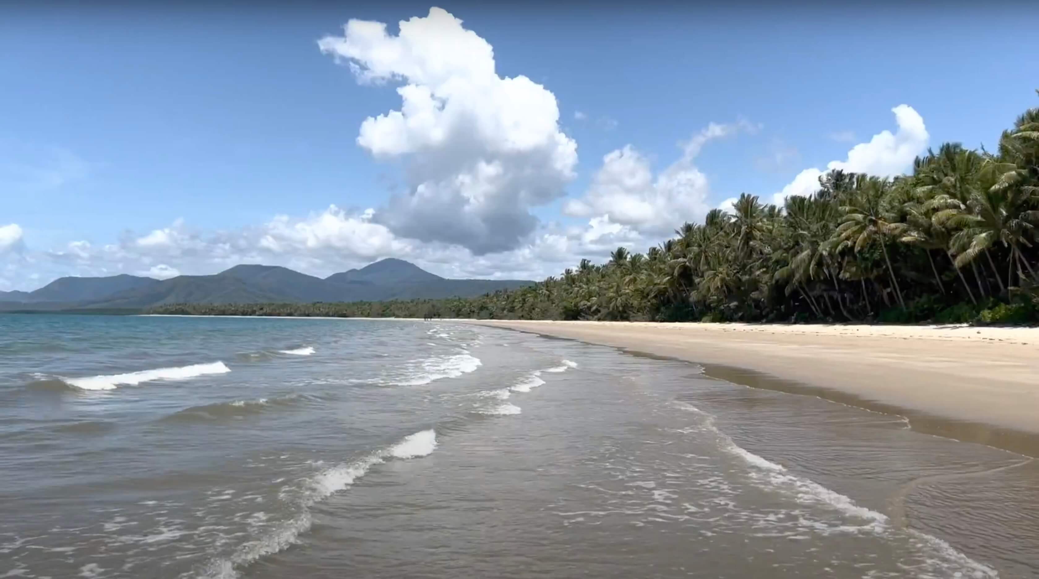 View of the beach in tropical north Australia