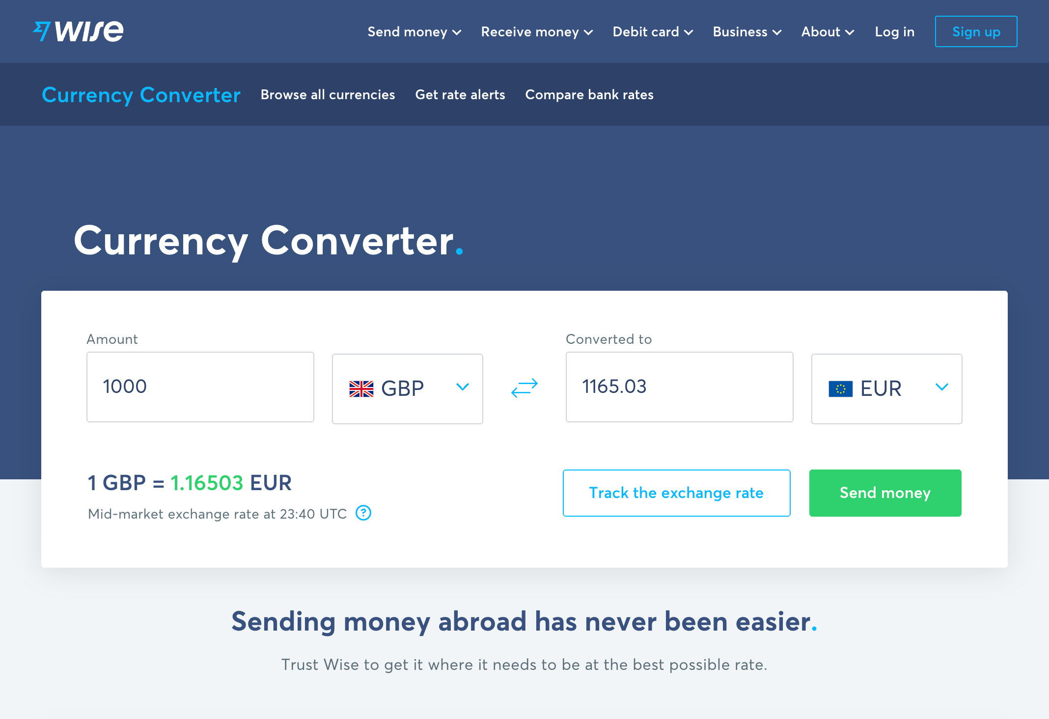 Currency converter screenshot