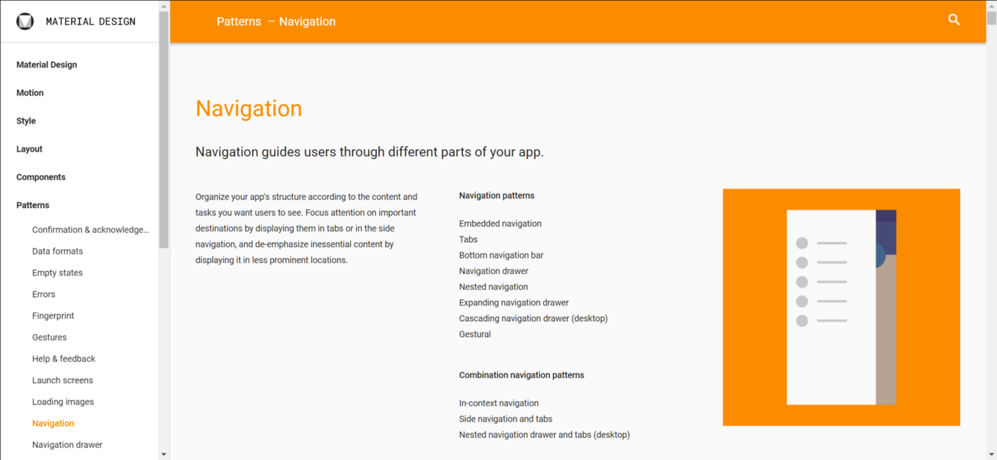 Material UI documentation screenshot