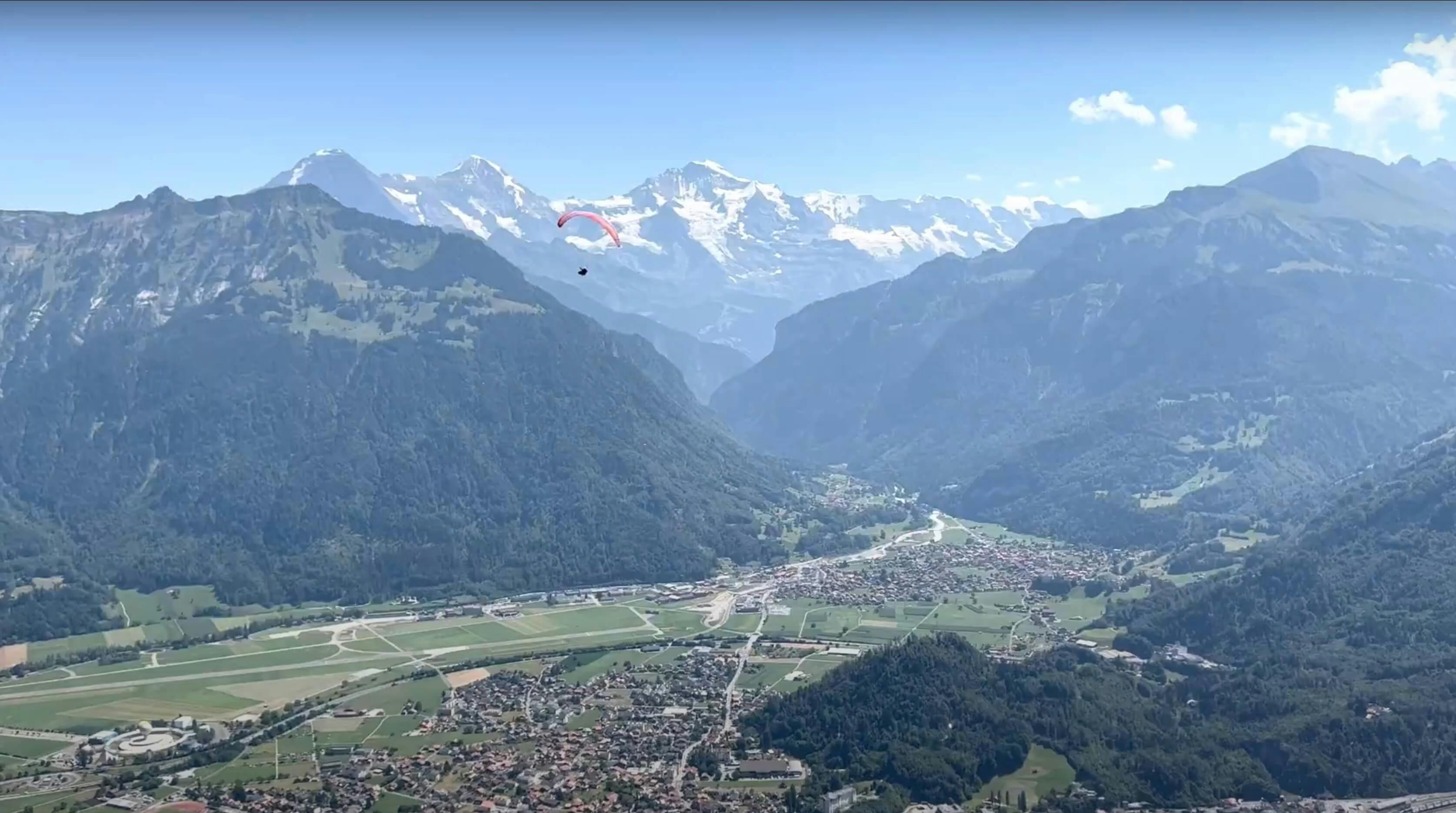 A panorama of the Swiss Alps